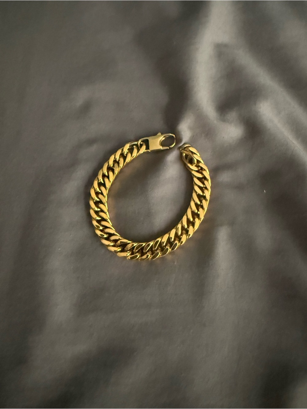 Gold plated Curb Chain Bracelet for Men - Classic Link Design